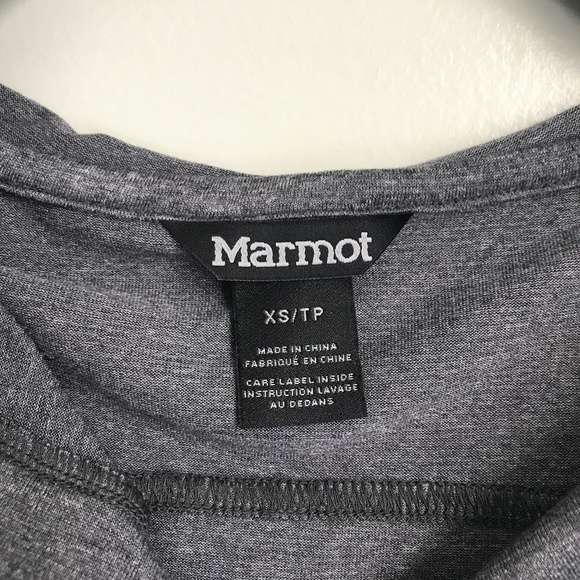 Marmot Dark Gray Hoodie Top - Picture 2 of 7